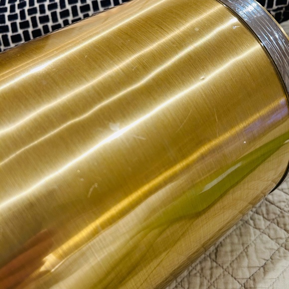 D6-RARE Vintage 1980's Gold & Silver ice bucket with Barware Utensils - Picture 10 of 13